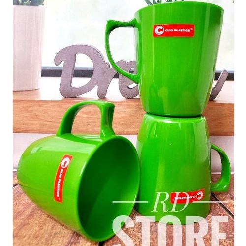 PROMO 3.PCS CANGKIR GAGANG MELAMINE POLOS