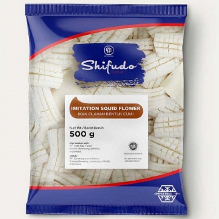 

FROZEN FOOD SHIFUDO SQUID FLOWER 500GRAM OLAHAN IKAN BENTUK CUMI - DISASS JOGJA
