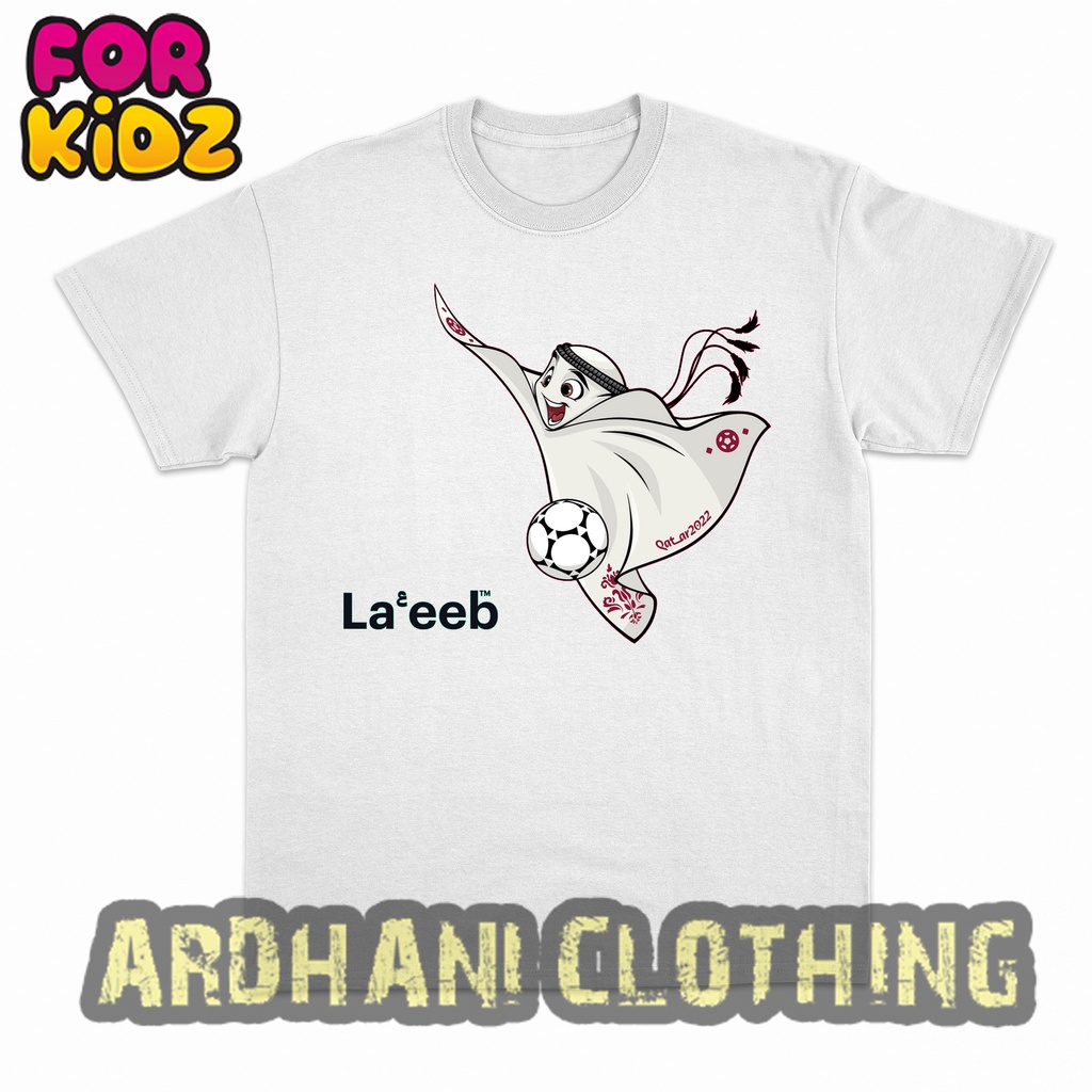 KAOS ANAK LA'EEB MASKOT PIALA DUNIA QATAR 2022