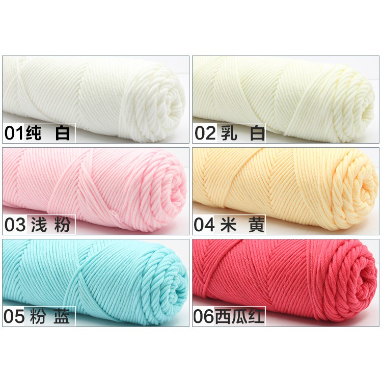 (1-20) Benang Rajut Katun Nadya 8 Ply