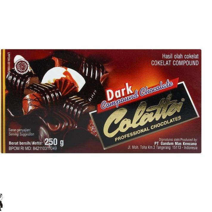 

10.10 Promo Brand Colatta Dark Chocolate Compound Coklat Compound 250g grosir