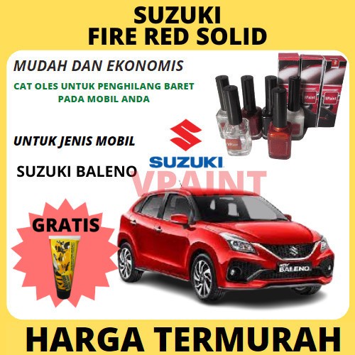 CAT OLES MOBIL SUZUKI BALENO MERAH FIRE RED SOLID..TERMURAH