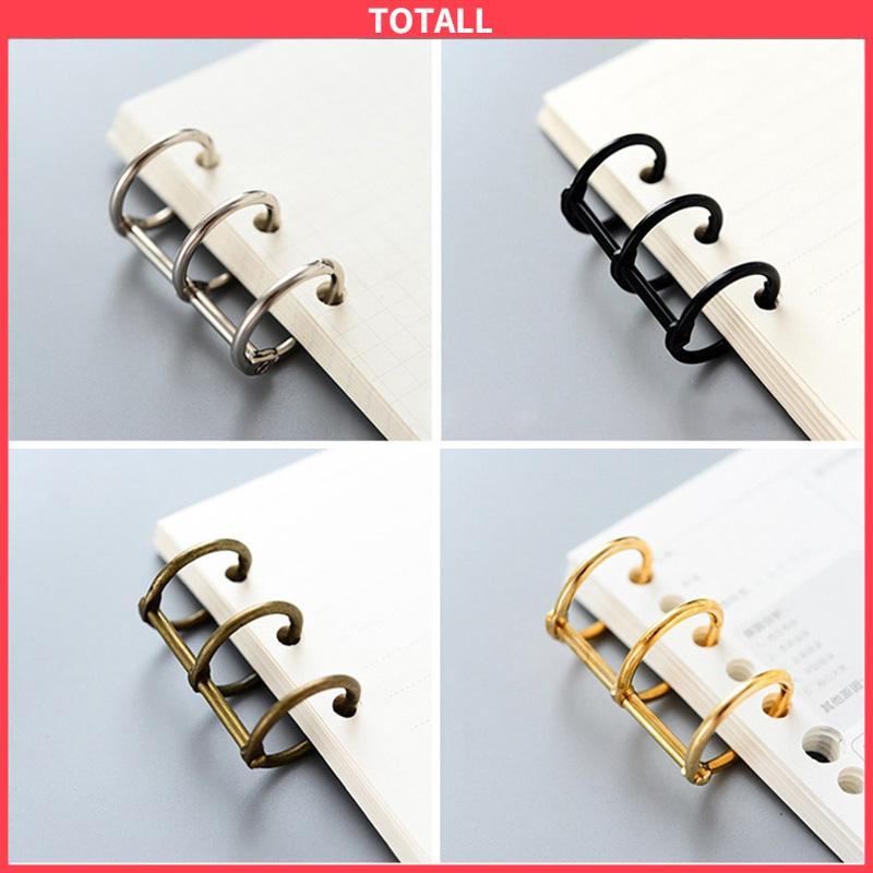 COD 1 Piece 3Hole Metal Clip Book Rings Loose-leaf Binder-Totall