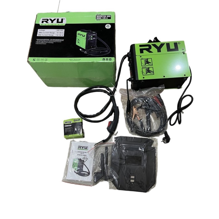 MESIN LAS MIG RYU MIG 135A Co2 Travo Las Inverter Ryu 135 Gasless MIGi Tanpa Gas