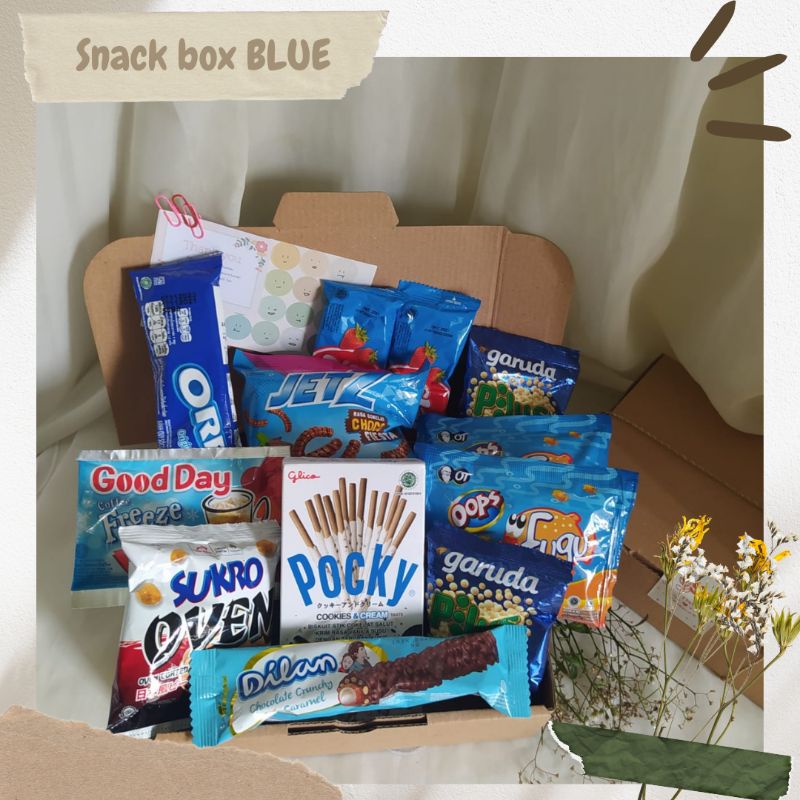 

/SNACK BOX BLUE EDITION/KADO ULTAH ANNIVERSARY WISUDA MURAH
