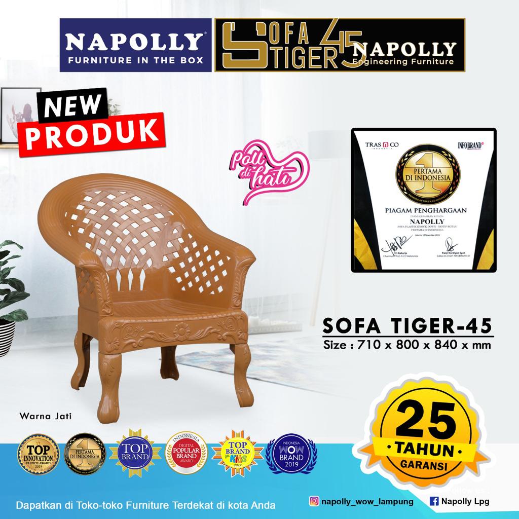 BANGKU PLASTIK SANDAR  NAPOLLY MODEL  SOFA TIGER-45 | BANGKU SOFA SET NAPOLLY