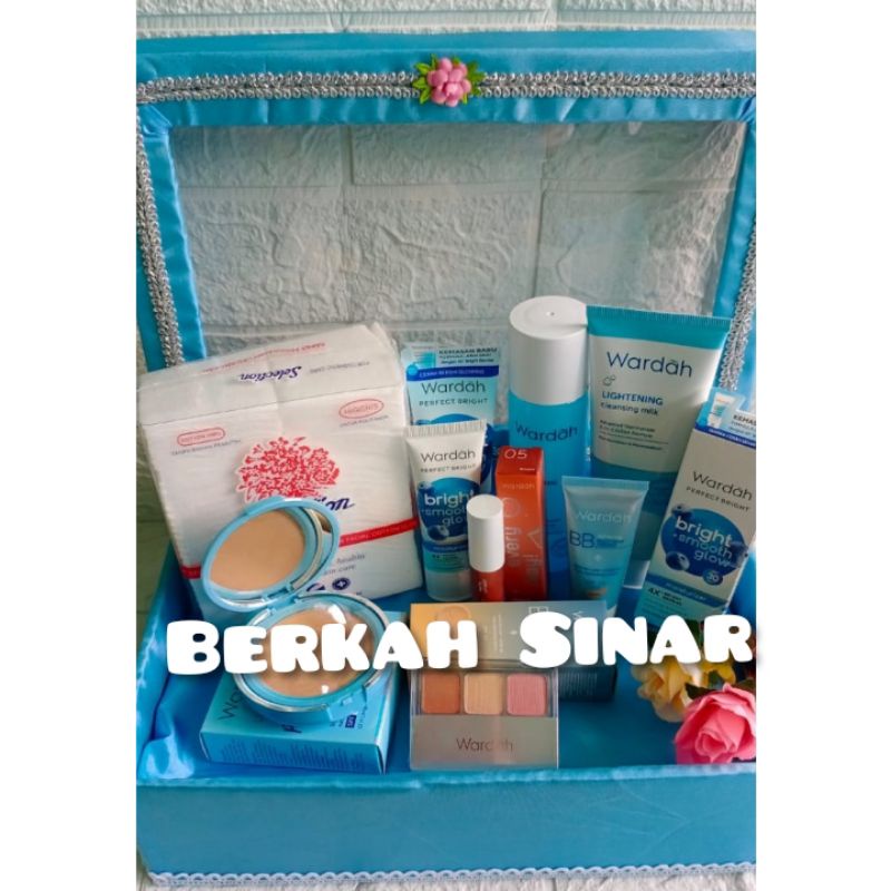 paket Wardah perfect bright bok tutup kado ulang tahun seserahan maskawin cod