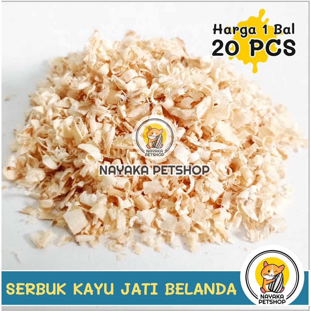 1 Bal Serbuk Kayu Hamster Karungan Alas Kandang Serutan Jati Belanda Bedding Hewan