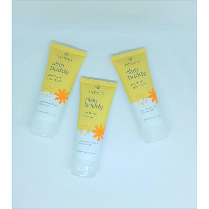 Emina Skin Buddy Dot Burst Face Wash 60 ml - Pembersih Wajah Gel Mild &amp; Hydrating RUMAH CANTIK