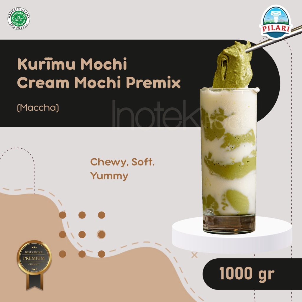 

KURĪMU MOCHI - CREAM MOCHI PREMIX - TEPUNG MOCHI RASA MACCHA - CREAM MACCHA @1000GR