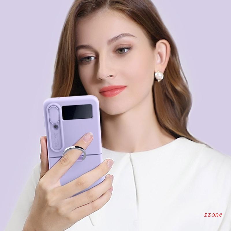Casing Belakang Shockproof Dengan Ring Holder Mewah Untuk Z Flip4