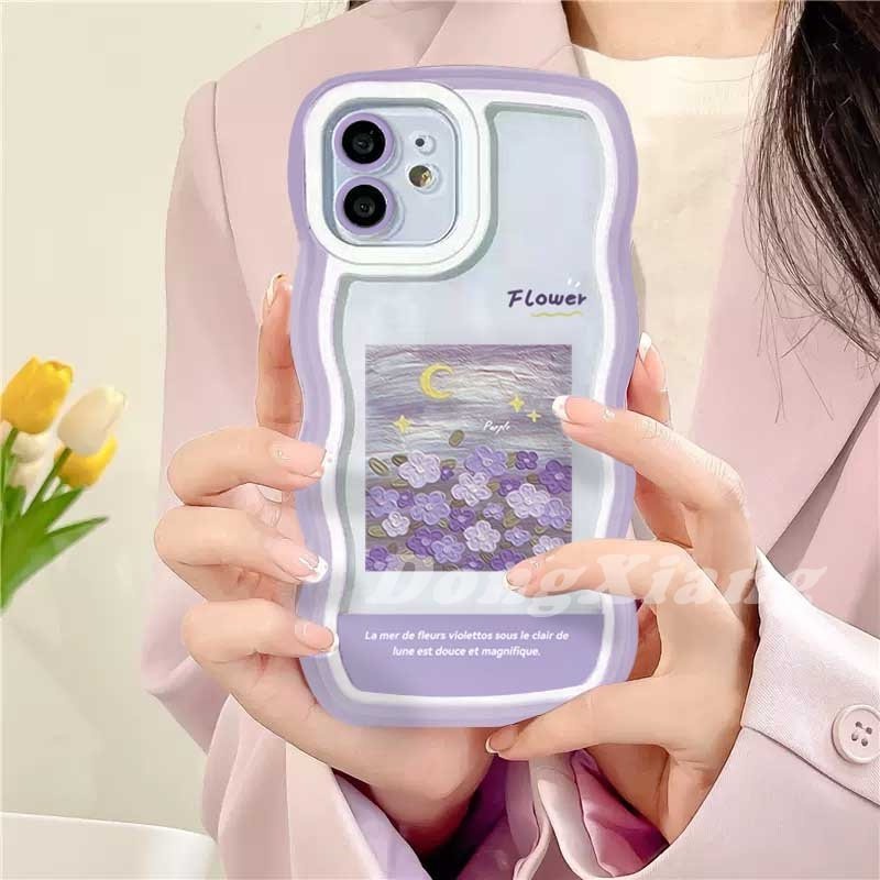 Casing TPU Redmi Note 11S 11 Pro 10C 10A 9C 9T 9A 10 Note 10S 9 8 Poco X3 Pro Motif Bunga Aksen NFC