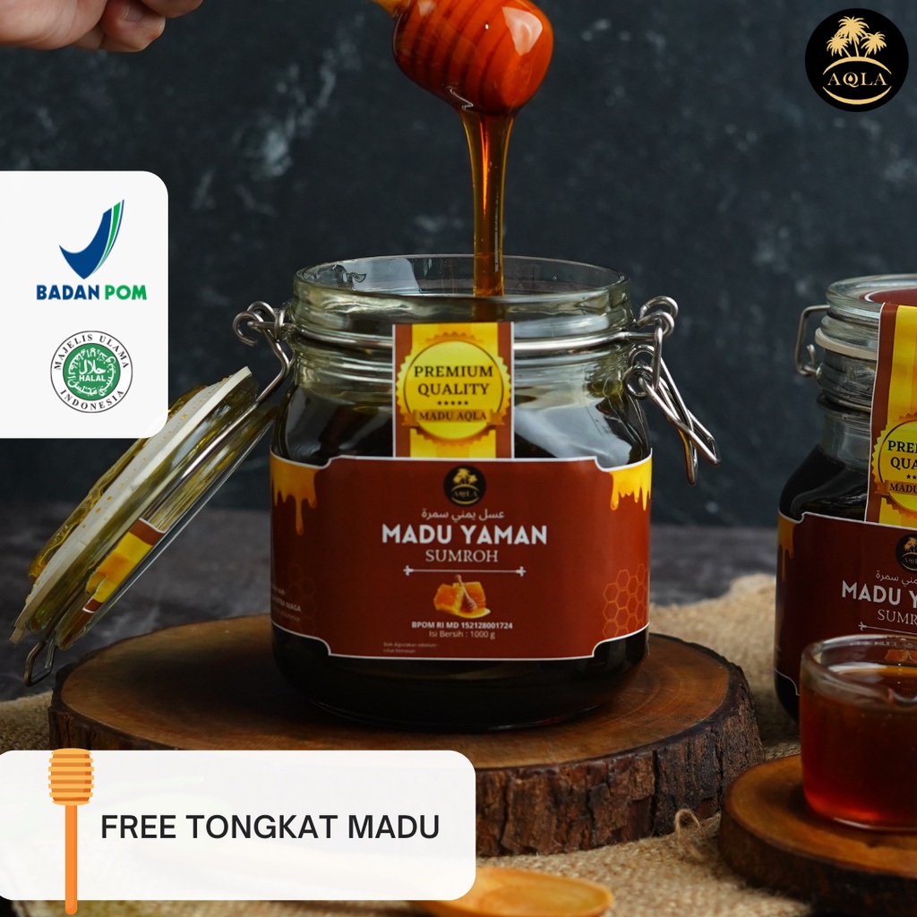 MADU ASLI MADU YAMAN SUMROH / MADU SUMROH PREMIUM HADRAMOUT YAMAN 1KG FREE TONGKAT MADU