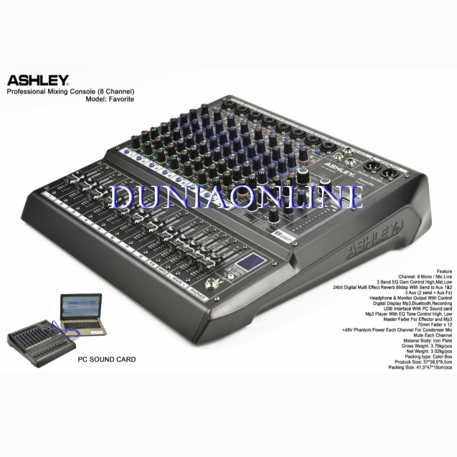 Mixer Audio Profesional Mixing Console ASHLEY FAVORITE8 ASHLEY FAVORITE 8
