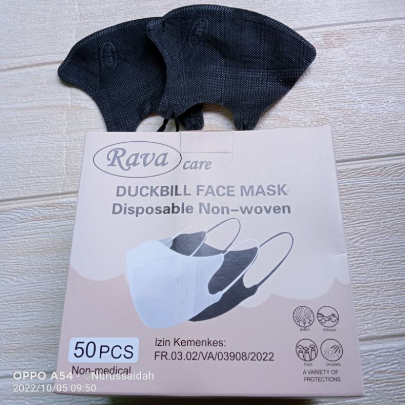 masker dukbil duckbil garis 3 ply isi 50 pc