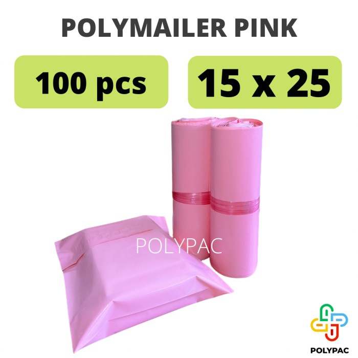 

Hemat Polymailer Pink [15X25] Isi 100 Pc - Polymailer Warna Baby Pink Sale!!!