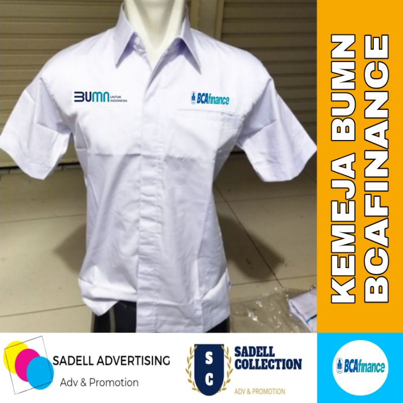 Kemeja BUMN BCA Finance Seragam BUMN BCA Finance Putih Lengan Pendek Pria