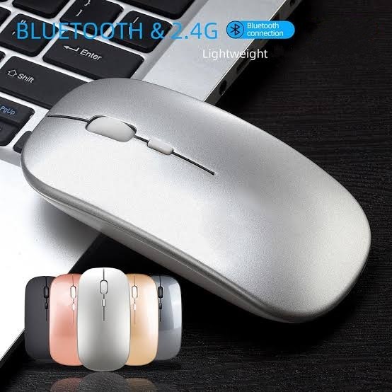 Mouse Bluetooth Slim Silent Optical Mouse Wireless Bluetooth 2.4GHz