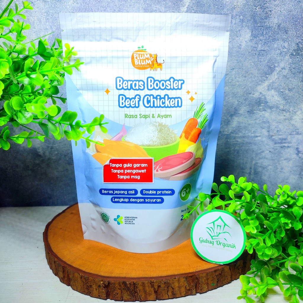 

PLUM & BLUM Beras BB Booster Beef Chicken 200gr Rasa Sapi dan Ayam Beras Jepang Mpasi 6+
