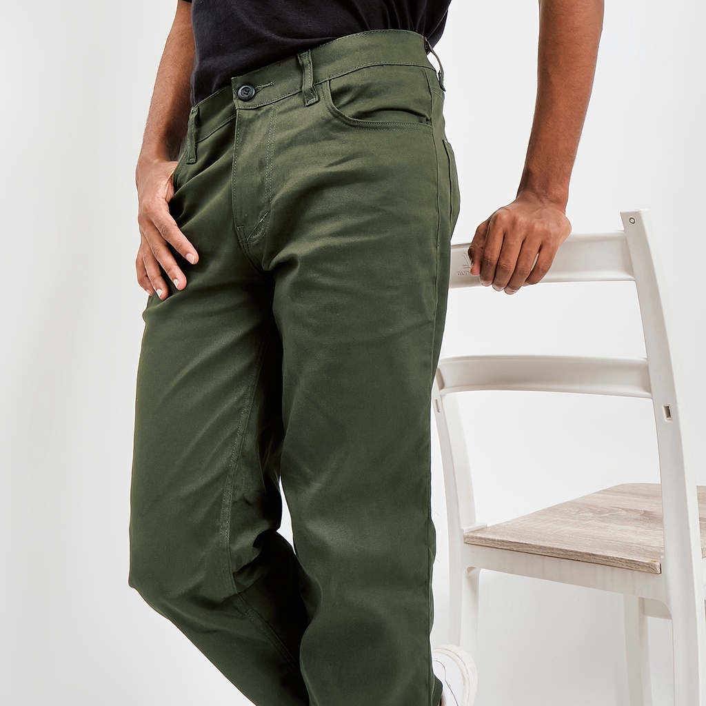 Pluviophile - Chino Basic Reguler celana chino standar - GreenArmy