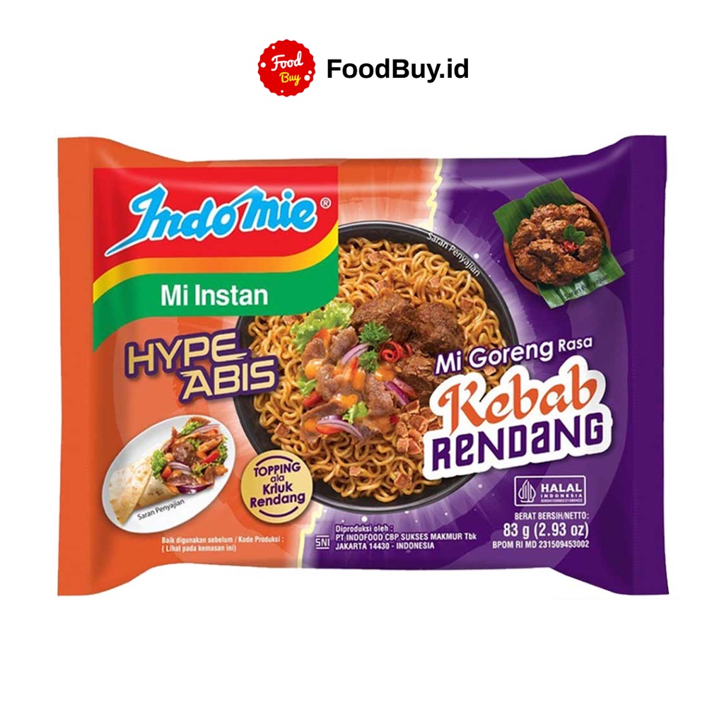 

Indomie Hype Abis Mie Goreng Kebab Rendang 83 gr