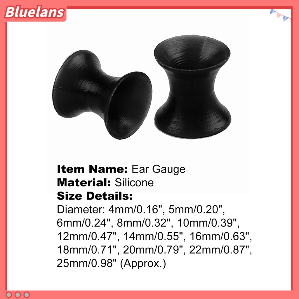 Bluelans Ear Expander Fashion Body Piercing Jewelry Silicone Men and Women Ear Tunnels Gauges Party