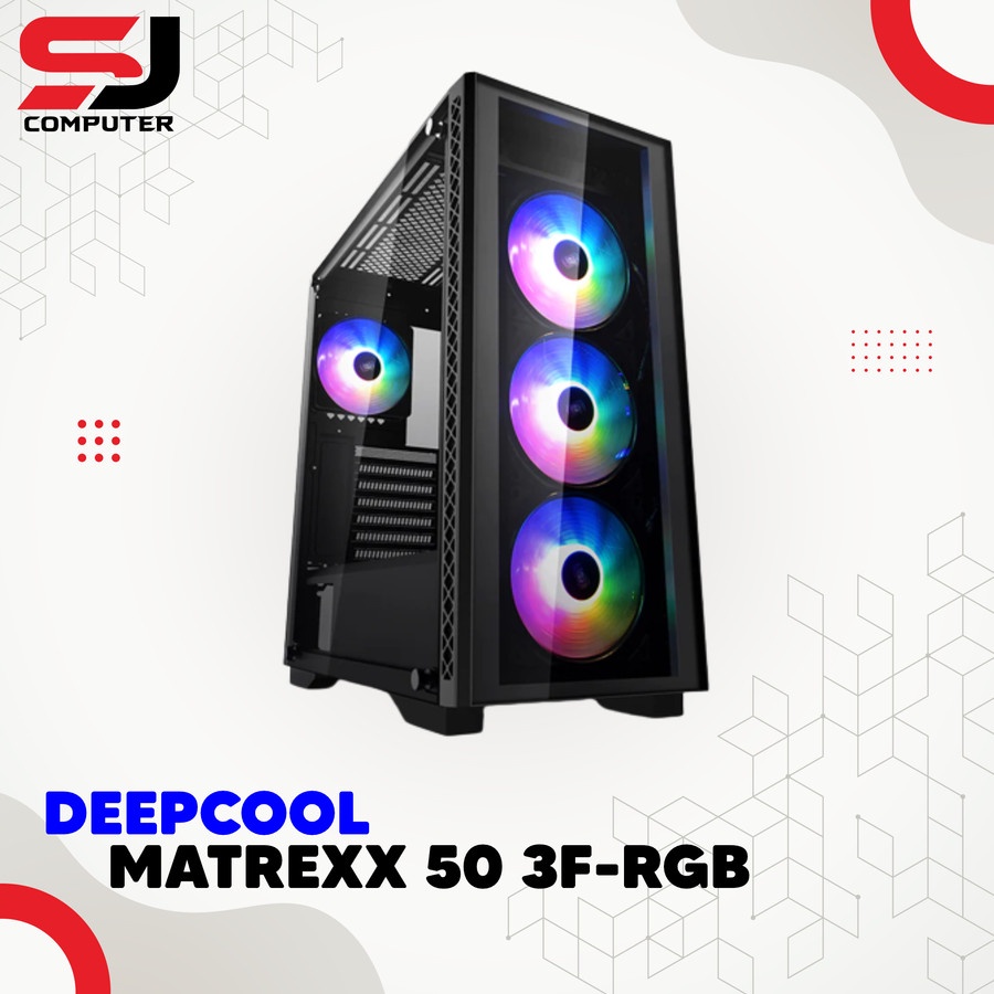 Deepcool MATREXX 50 ADD-RGB 3F Mid Tower Gaming Case - Tempered Glass