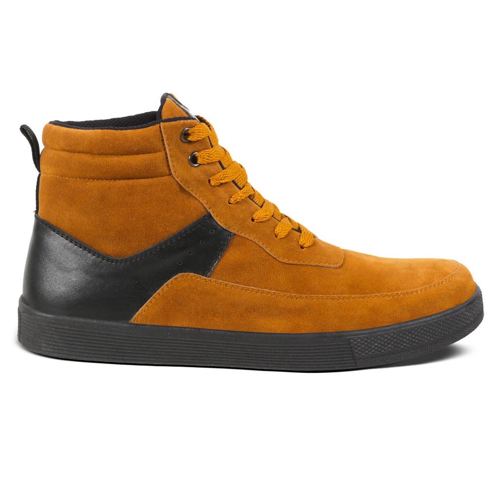 Sepatu Kasual Pria V 5117 Brand Varka Sepatu Boots Kerja Kantor Kuliah Jalan Jalan Murah Berkualitas - Tan