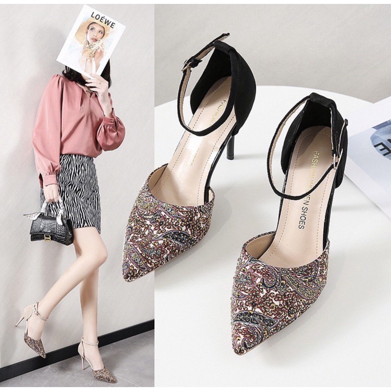 Heelsslop E882 sendal wanita import realpict