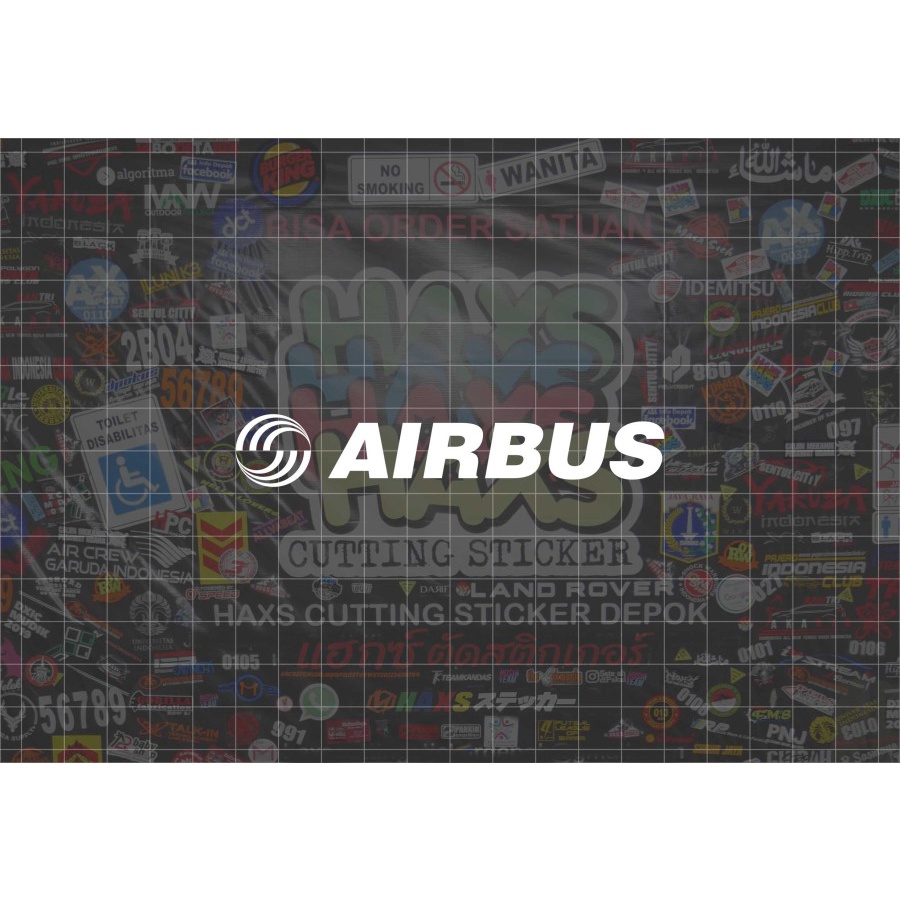 Cutting Sticker Airbus Ukuran 10 Cm Untuk Motor Mobil V1