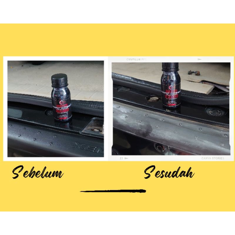 Essatu Super Black Magic Premium - Penghitam Plastik Body Motor, Trim Restorer &amp; Dasboard Mobil 60 ML