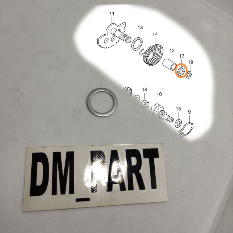 klip ring washer circlip kancing BOSH BOS BUSH PEDAL KICK SELA SELAH SELAHAN ENGKOL STATER VARIO OLD