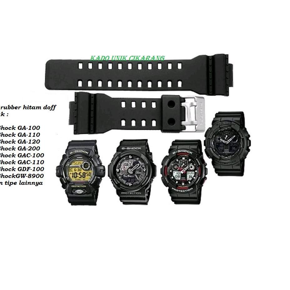 [SRK.22Oc22н] Tali atau Strap Rubber Hitam Dop Casio G-Shock GA-100 GA-110 GA-120 GA-140 GA-200 GAC-