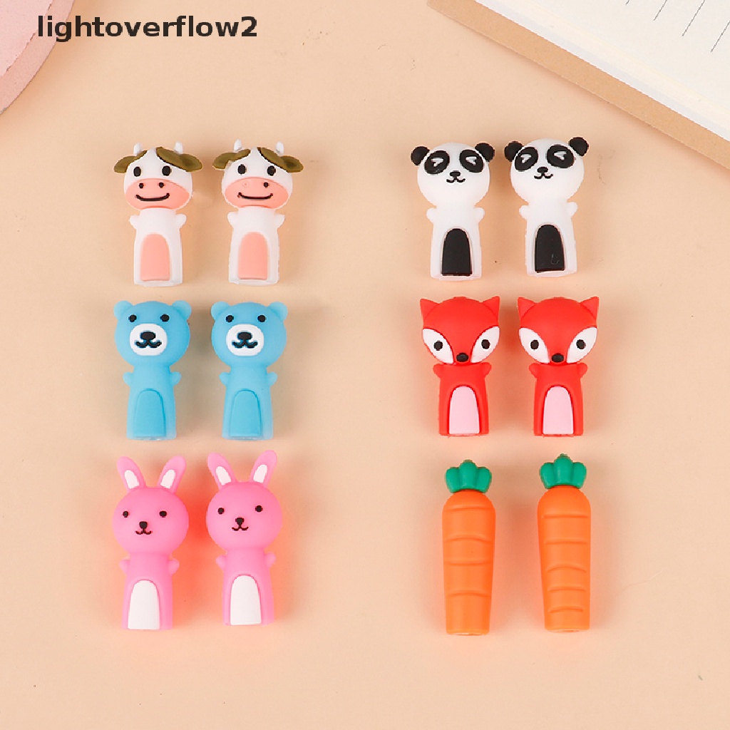 (lightoverflow2) 3pcs / 1 Set Tutup Pensil / Kosmetik / Makeup Bahan Silikon