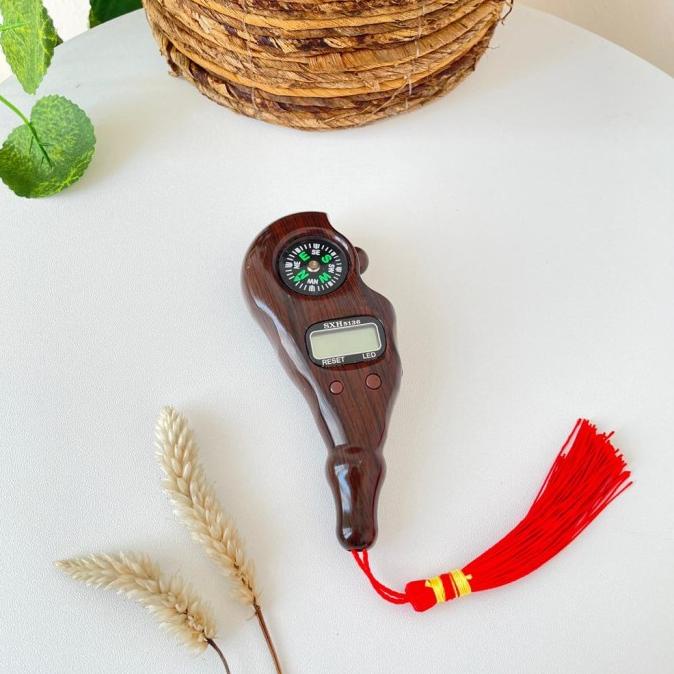 [Bisa Cod] Tasbih Digital Kayu Tasbih Digital Led Alat Hitung Digital Stormemey