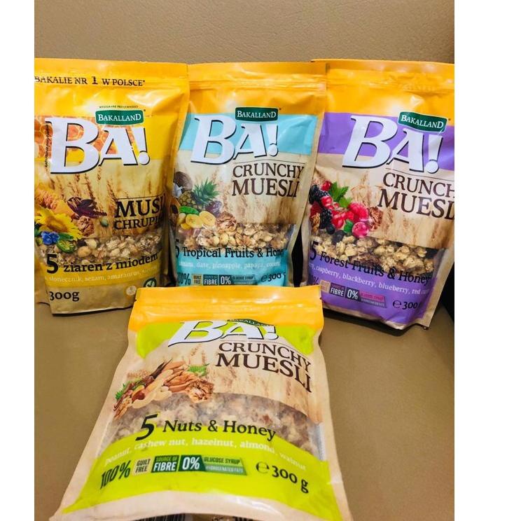 

10.10 ✨Promo✨ granola bakalland BA crunchy muesli 300gr original serbuuu !