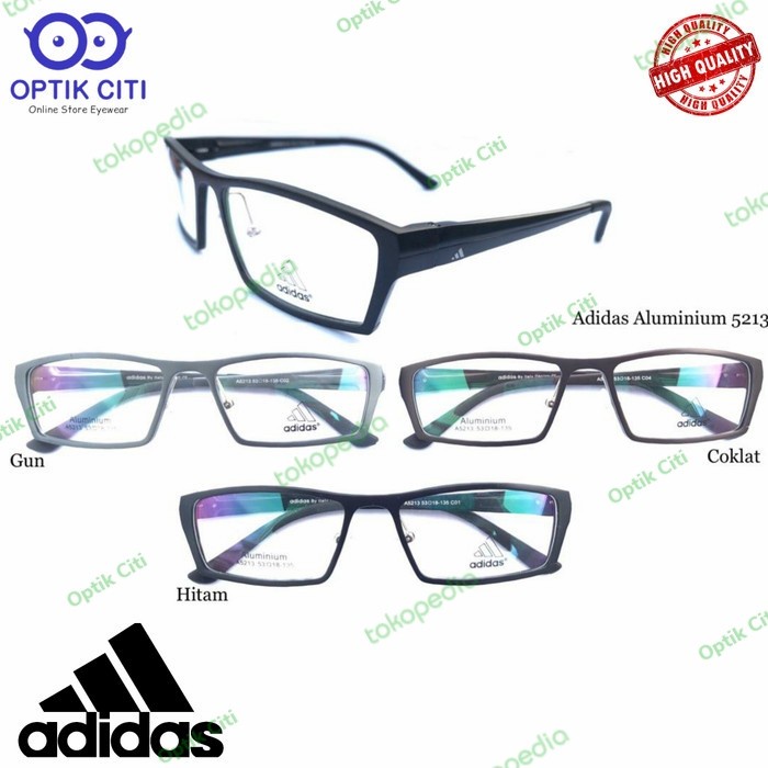 Wow Frame Kacamata Pria Adidas Alumunium Kotak 5213 Sporty Grade Original Bagus