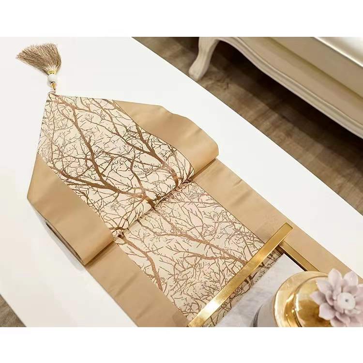 Table Runner / Taplak Meja Tamu / Taplak Meja Makan Minimalis Oriental Stlye Bahan Silk Varian 12