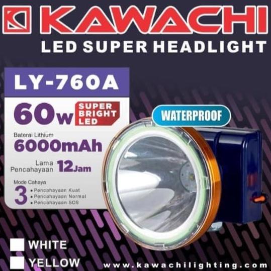 Headlamp Kawachi 60w LY-760A Senter Kepala 60 watt Waterproof Putih