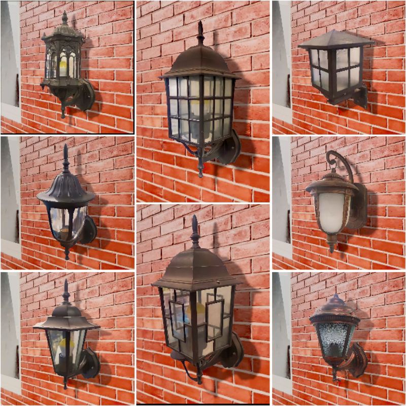 Lampu Dinding Outdoor Lampu Tembok Hias Klasik