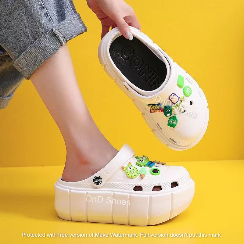 ✅PINKEY P076 Sendal Fuji Wedges Wanita EVA 6cm 3D PREMIUM Toy Story Dane and Dine