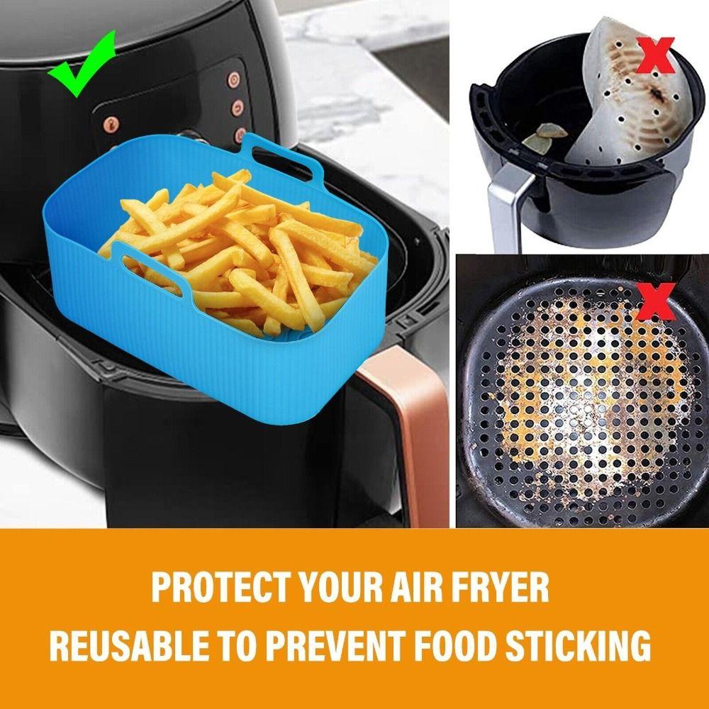 Solighter Air Fryer Liners Aksesoris Pengganti Dapur Persegi Panjang Pemanas Baking Pan