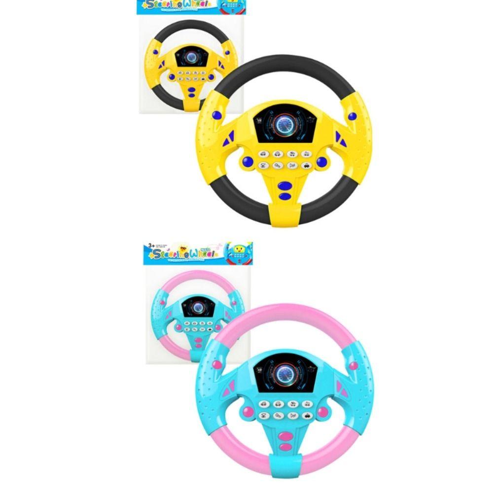 Lanfy Setir Copilot Untuk Hadiah Mainan Anak Mensimulasikan Mengemudi Mengemudi Vokal Mainan Pretend Play Toy Interactive Driving Wheel Car Steering Wheel