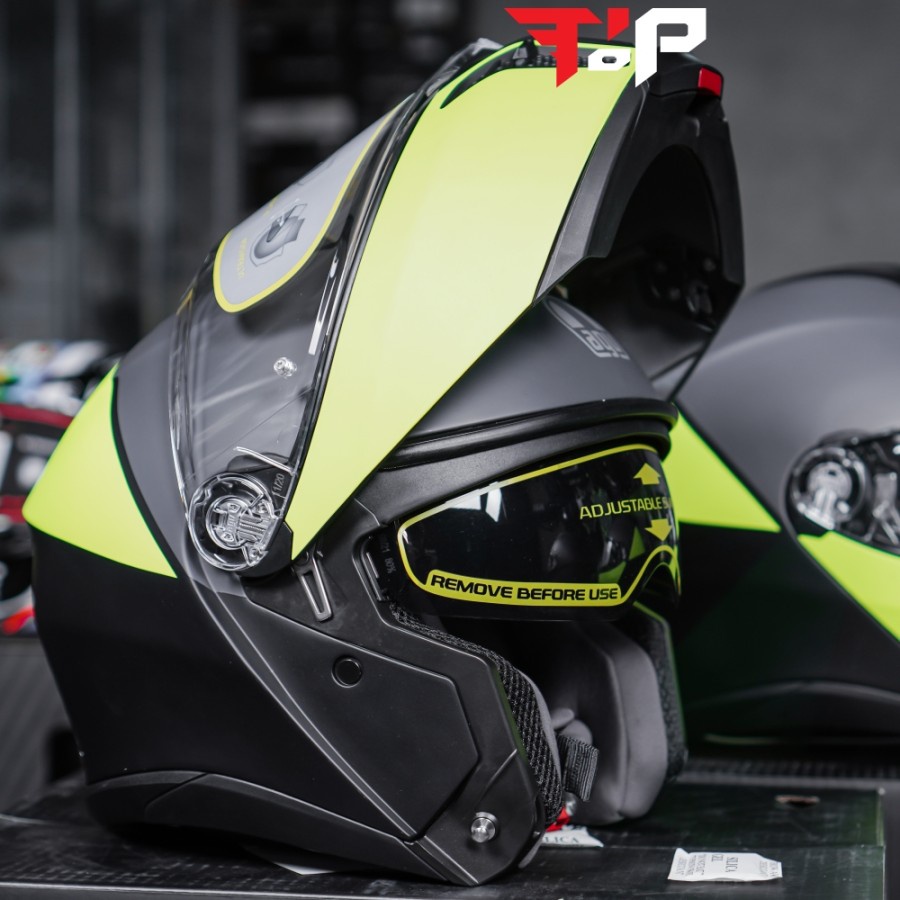 AGV TOURMODULAR BALANCE BLACK YELLOW HELM FULL FACE MODULAR