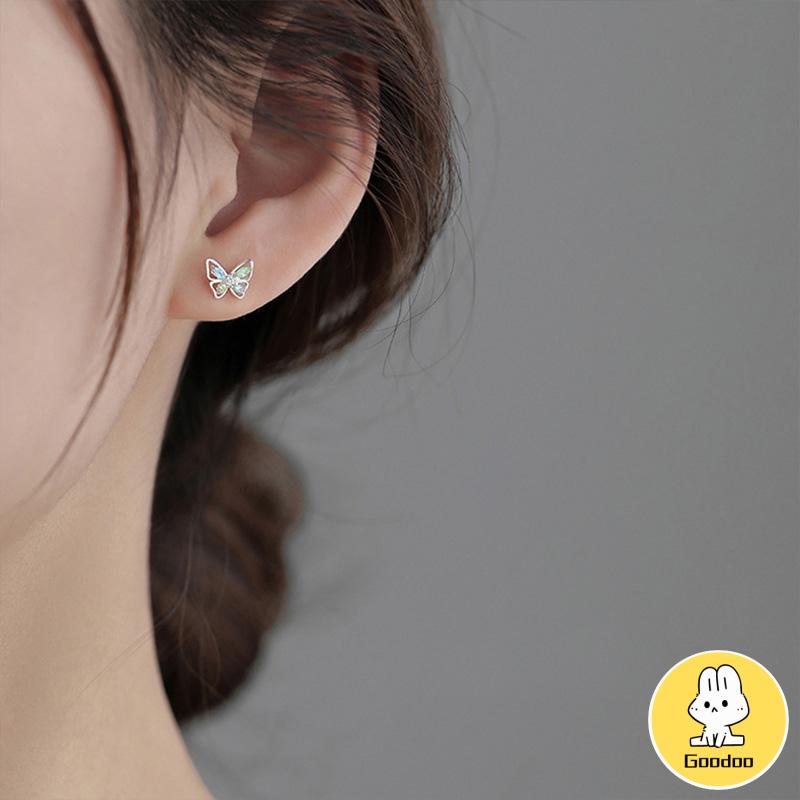 925 Anting Kupu-kupu Perak Sterling  Anting Desain Niche Mewah Ringan Musim Panas Wanita  Sederhana -Doo