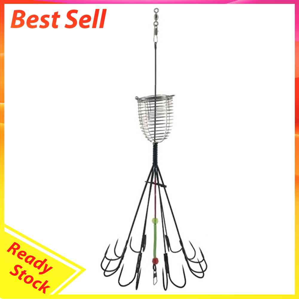 Fishing Hooks Octopus Anchor Hook with Bait Cage Fishing Gear Accessories