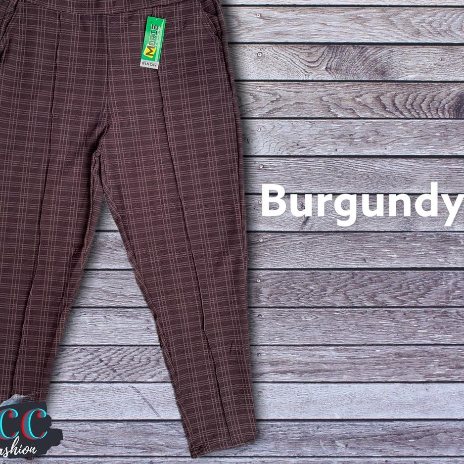 CELANA KOTAK KOTAK CEWEK CELANA PANJANG WANITA JUMBO BIG SIZE TARTAN PANTS BAHAN MELAR PINGGANG KARE