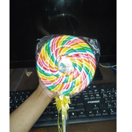 

Ready.. 15cm lollipop bulat super jumbo lolipop souvenir ulang tahun KJC