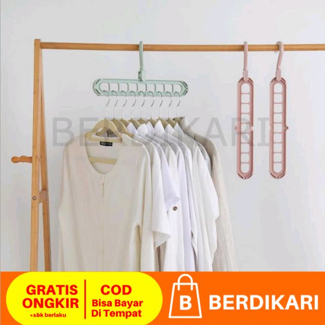 Gantungan Baju 9 Lubang Multifungsi