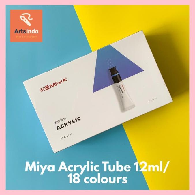 

[COD] cat acrylic akrilik Miya tube 18 color x 12 ml SALE Kode 1207